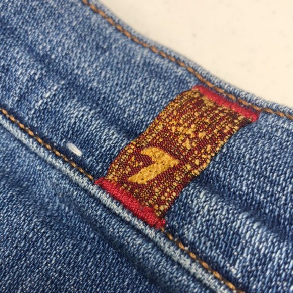 BUTTONFLY 7 for ALL MANKIND JOSEFINA SKINNY BOYFRIEND JEANS 26x32 🇺🇸 - Picture 7 of 11